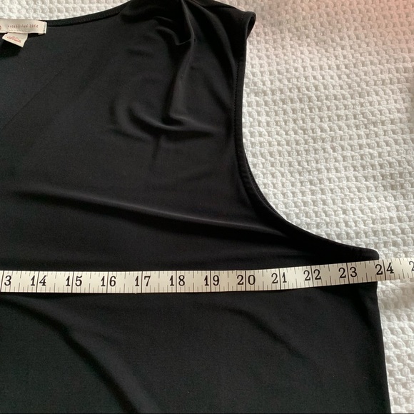 Black V-Neck Sleeveless Blouse with Ruffle Down Front * 2X - Picture 8 of 10